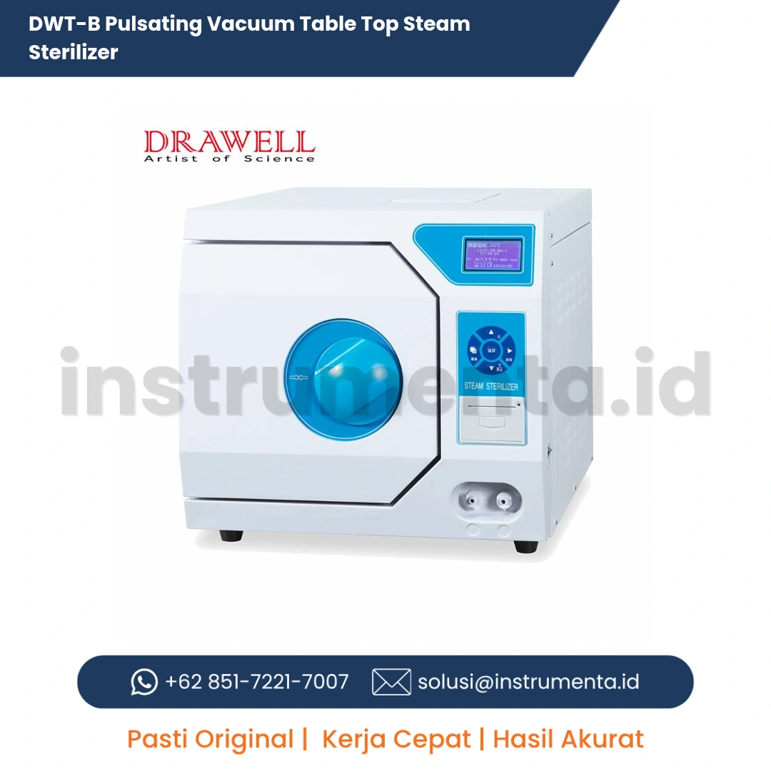 Jual DWT-B Pulsating Vacuum Table Top Steam Sterilizer Distributor Resmi Sterilisator Laboratorium